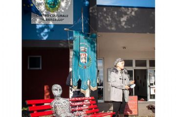 L'autrice della scultura Sofia Elisa Suanno