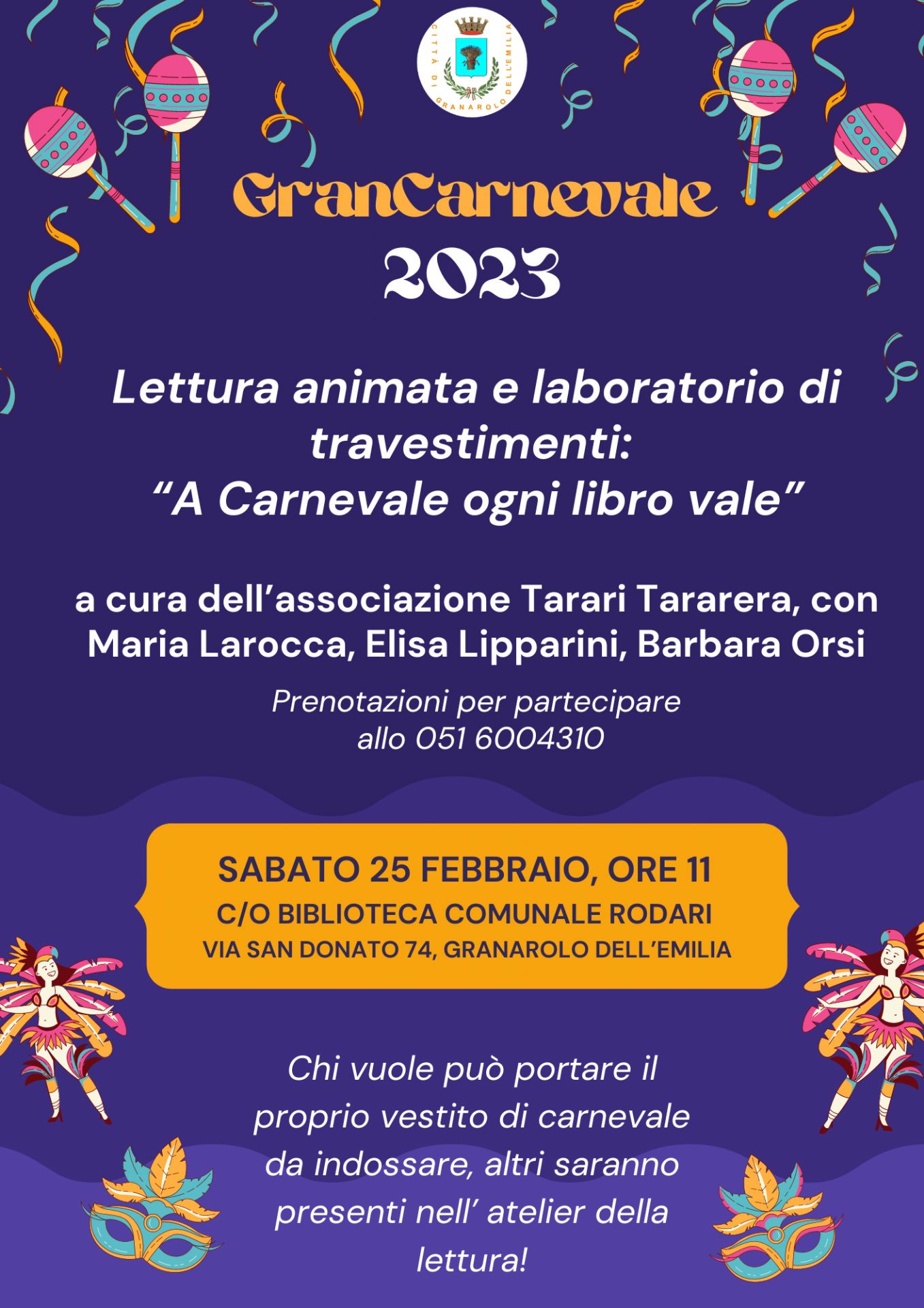 A carnevale ogni libro vale - Unione dei Comuni Terre di Pianura